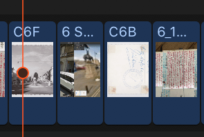 screenshot of movie timeline
