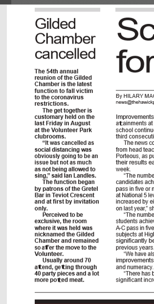 Gilded Chamber cancelled - the hawick paper